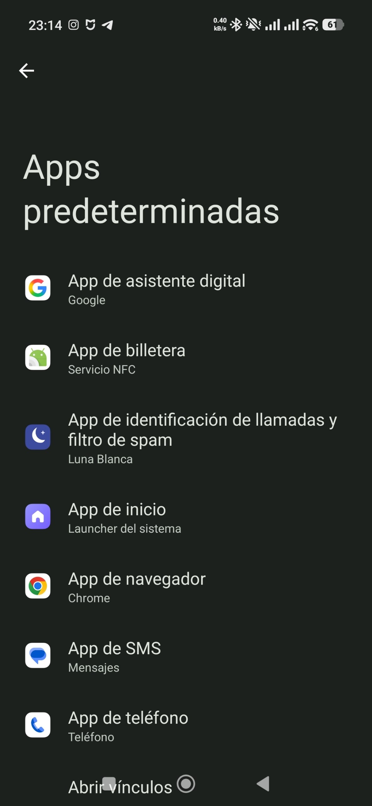 Luna Blanca seleccionada para identificación y filtro de spam